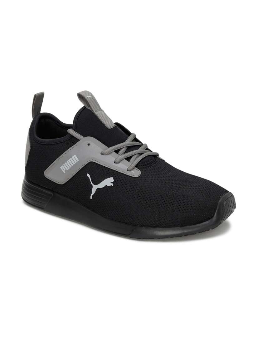 Puma black sneakers myntra shop