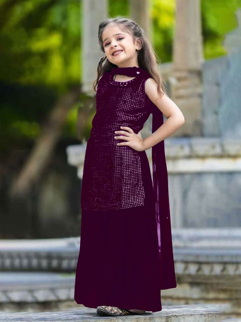 Buy Girls Festive Party Kurta Pyjama Dupatta Set Black Pack of 3 Clothing Set for Girls 26215340 Myntra
