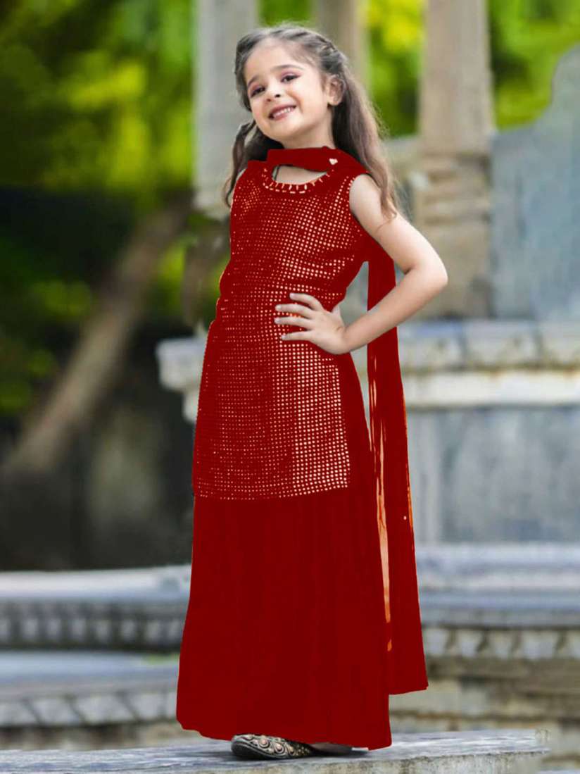 Buy Girls Festive Party Kurta Pyjama Dupatta Set Black Pack of 3 Clothing Set for Girls 26215344 Myntra