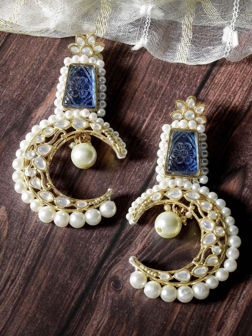 Buy KARATCART Gold Plated Kundan Studded Drop Earrings Earrings for Women 26215828 Myntra
