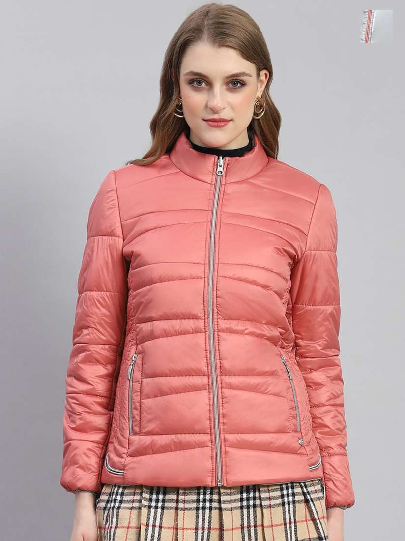 Buy Monte Carlo Mock Collar Long Sleeves Reversible Puffer Jacket Jackets for Women 26223636 Myntra