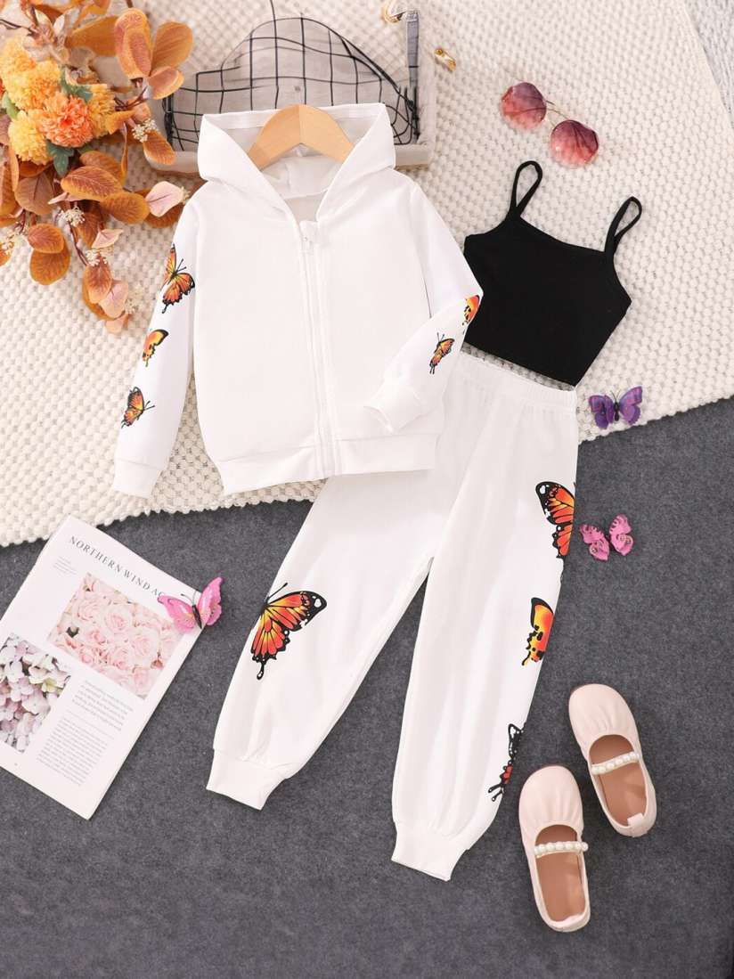 Buy StyleCast Girls White Graphic Printed Hooded Tracksuit Tracksuits for Girls 26224366 Myntra