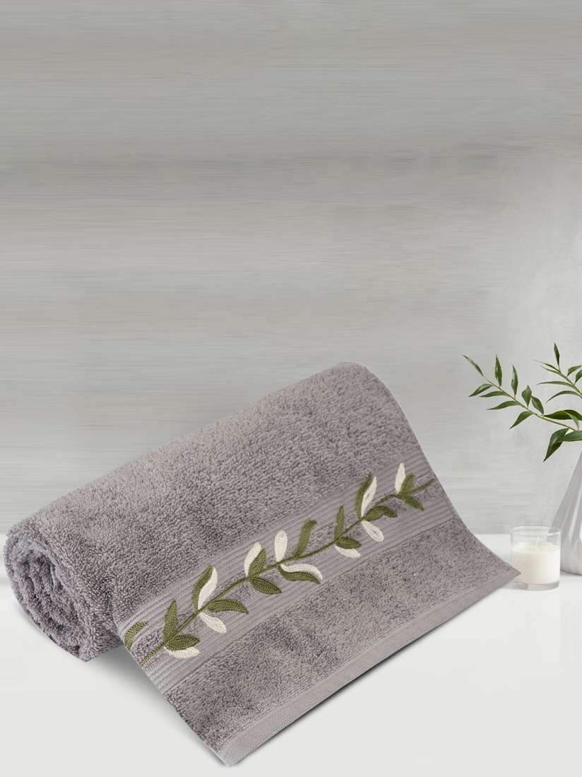 Buy LUSH BEYOND Grey Green Striped Pure Cotton 500 GSM Bath Towel Bath Towels for Unisex 26228462 Myntra