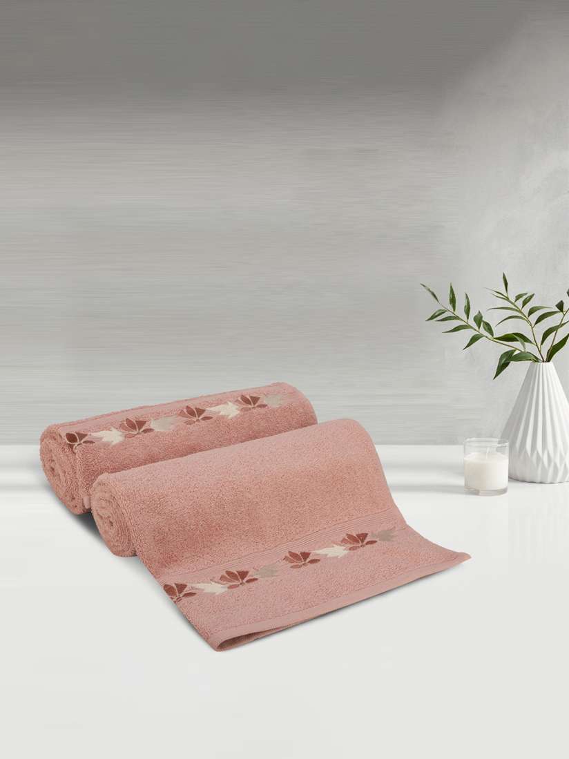 Peach and gray towels outlet