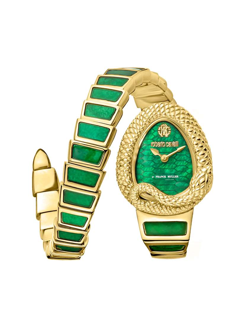 Buy Roberto Cavalli by Franck Muller Women Green Dial Gold Toned Stainless Steel Straps Watch RV1L141M0031 Watches for Women 26232820 Myntra