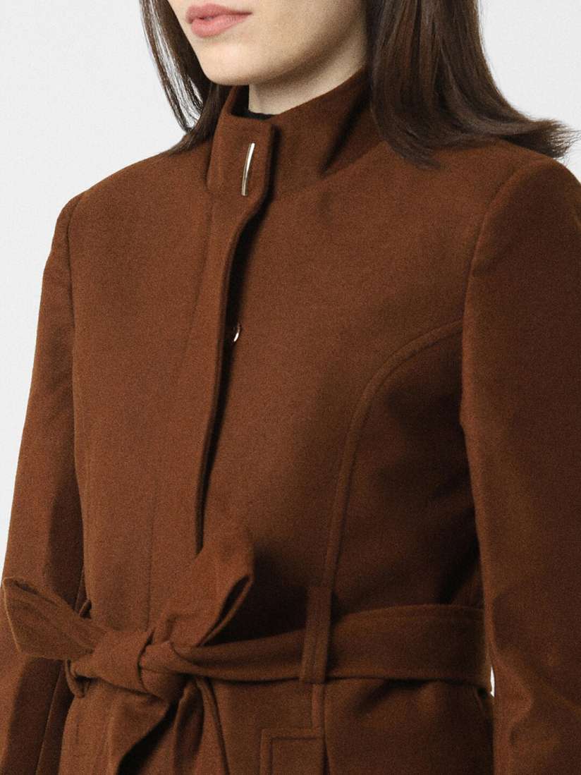 Buy Van Heusen Woman Mock Collar Overcoat Coats for Women 26241038 Myntra