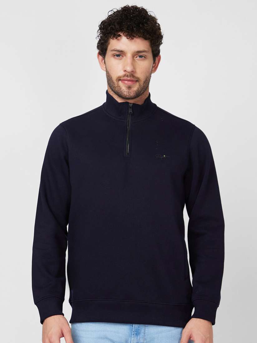 Spykar sweatshirt with zipper new arrivals