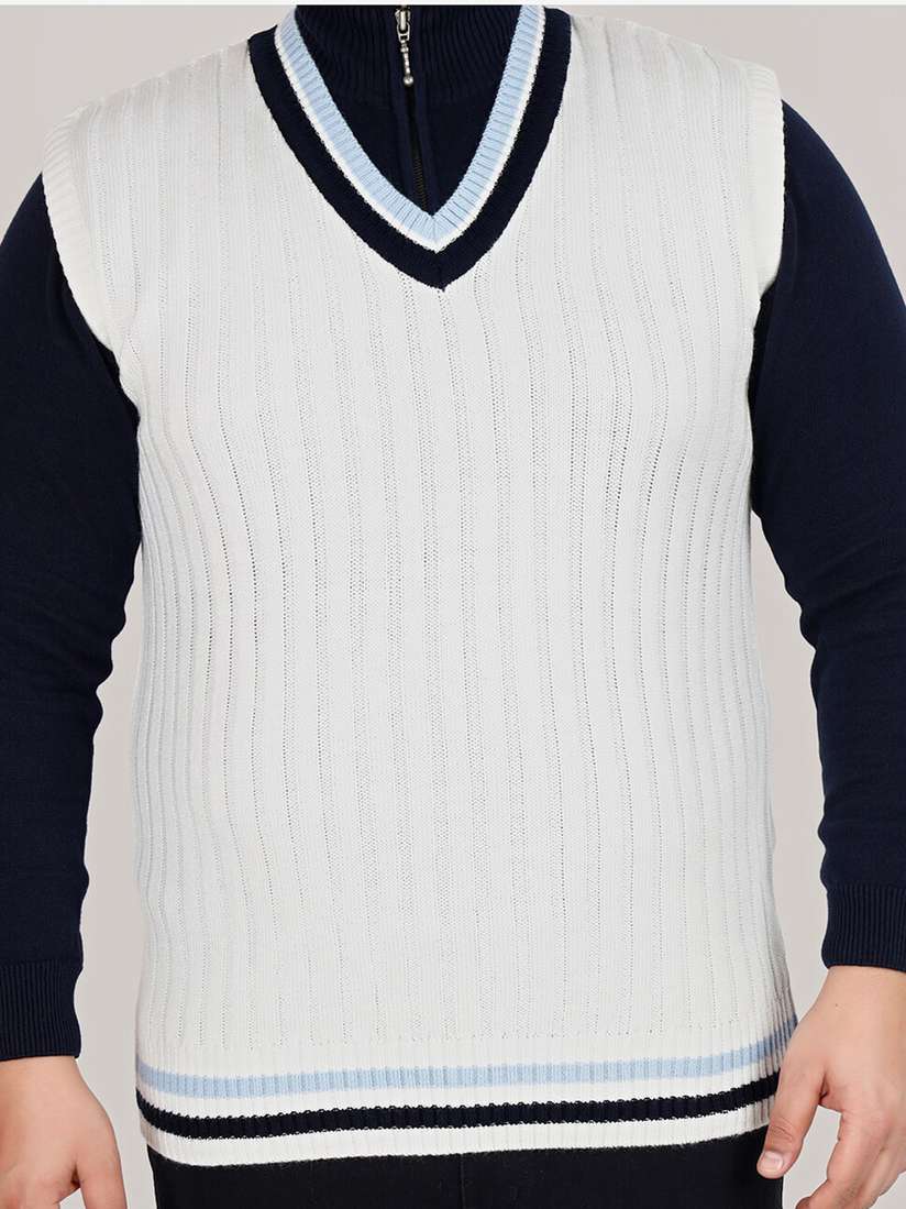 Sweater Vests Jumper Without Sleeves Buy Sztori Plus Size V-Neck