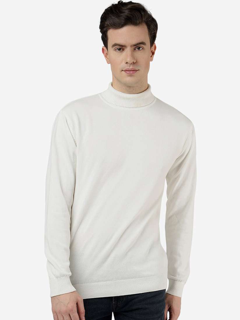 Buy JADE BLUE High Neck Slim Fit Winter Pure Cotton T shirt Tshirts for Men 26245540 Myntra