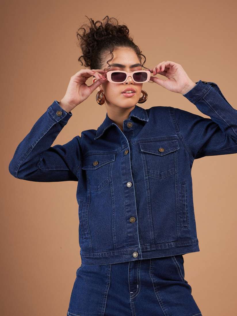 Denim jacket for women myntra sale
