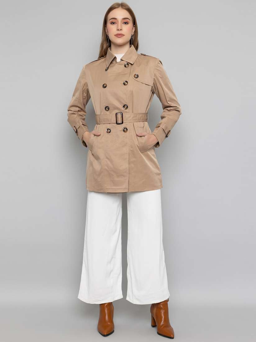 Buy Chemistry Longline Trench Coat Coats for Women 26261670 Myntra