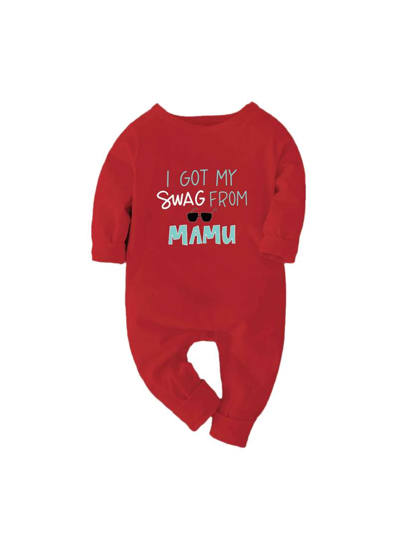 Zeezeezoo Infants Kids Swag From Mamu Printed Pure Cotton Romper Zeezeezoo Infants Kids Swag From Mamu Printed Pure Cotton Romper