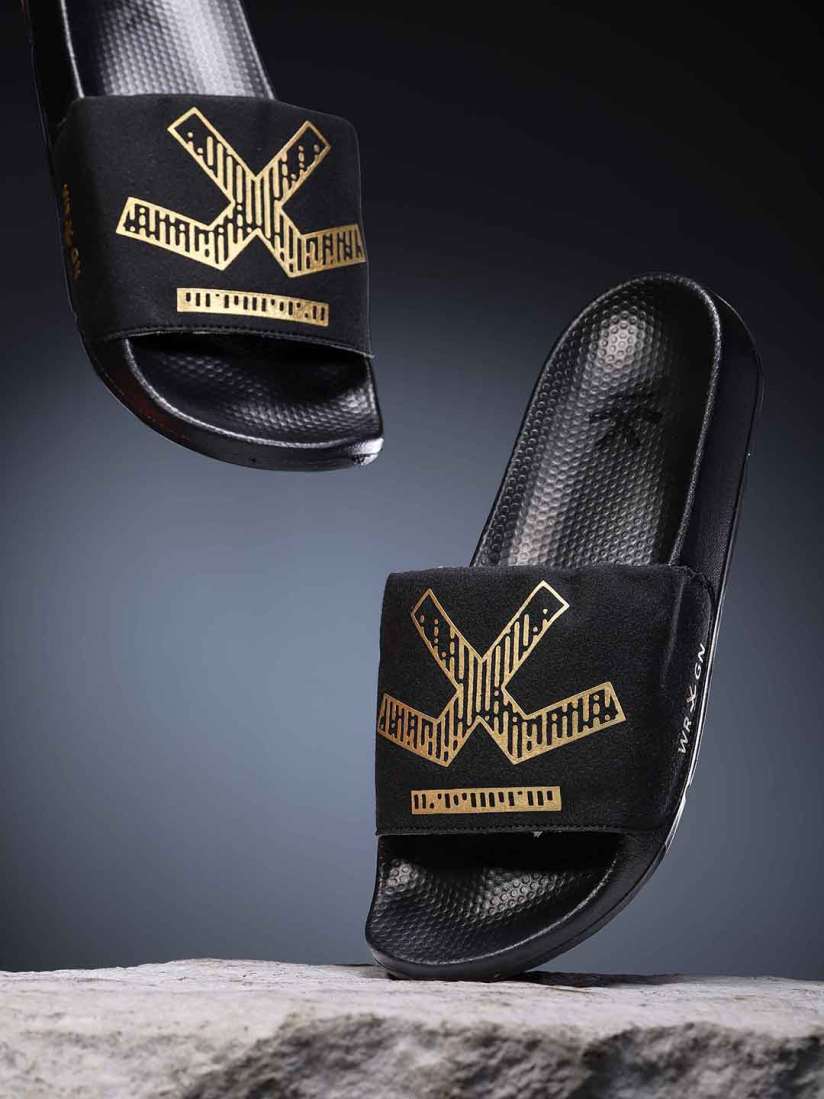 Buy WROGN Men Brand Logo Printed Sliders Flip Flops for Men 26279082 Myntra