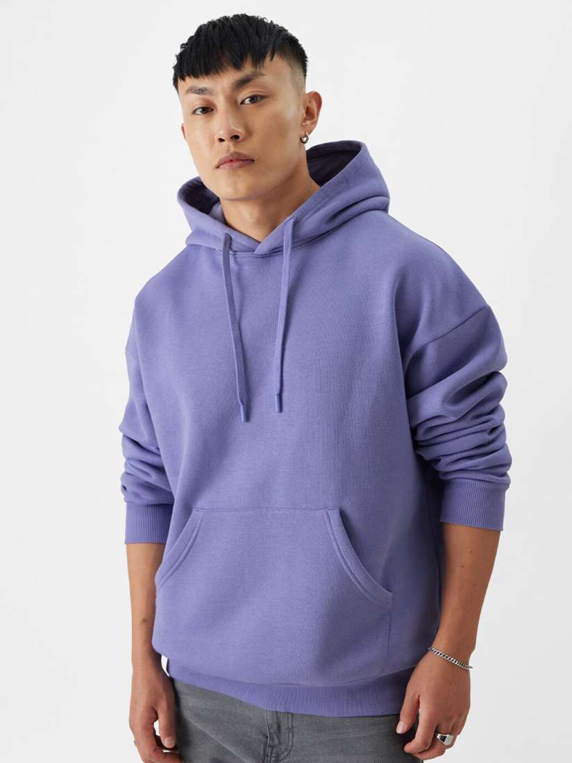 Buy The Souled Store Lavender Hooded Long Sleeves Pullover Sweatshirts for Men 26279644 Myntra