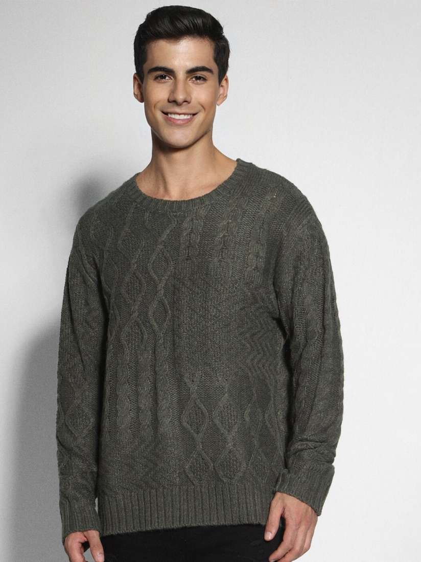 Buy AMERICAN EAGLE OUTFITTERS Cable Knit Round Neck Long Sleeves Pullover Sweater Sweaters for Men 26293810 Myntra