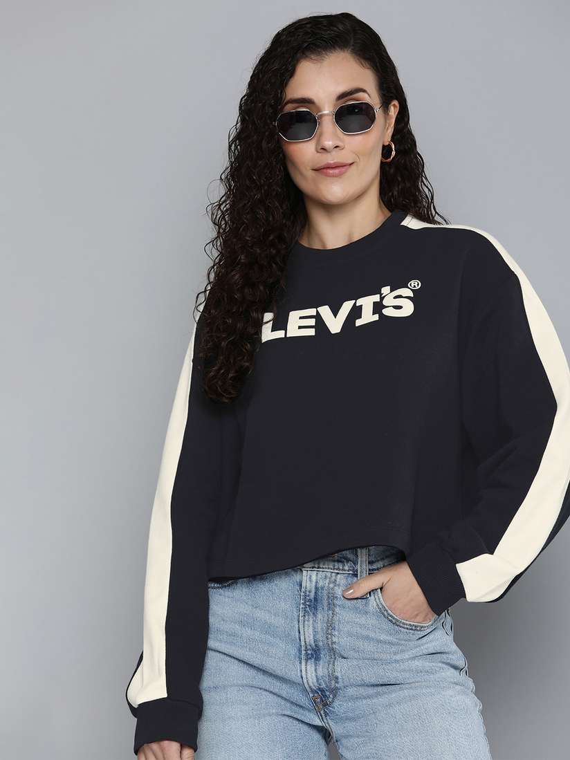 Printed Sweatshirt Levis Hoodie Women Buy Levis Brand Logo Printed