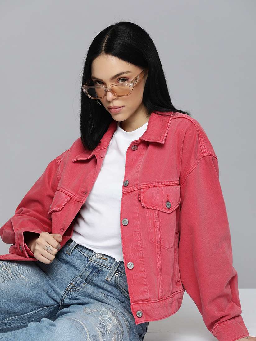 Ladies Jacket Pink Levi Denim Jacket Vintage Levi's Pink Denim Jacket
