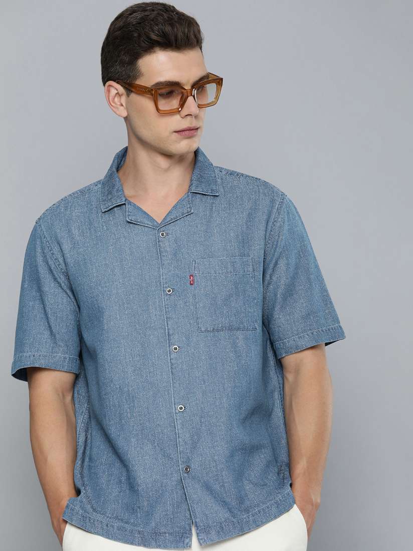 Buy Levis Men Pure Cotton Chambray Relaxed Fit Casual Shirt Shirts for Men 26297498 Myntra