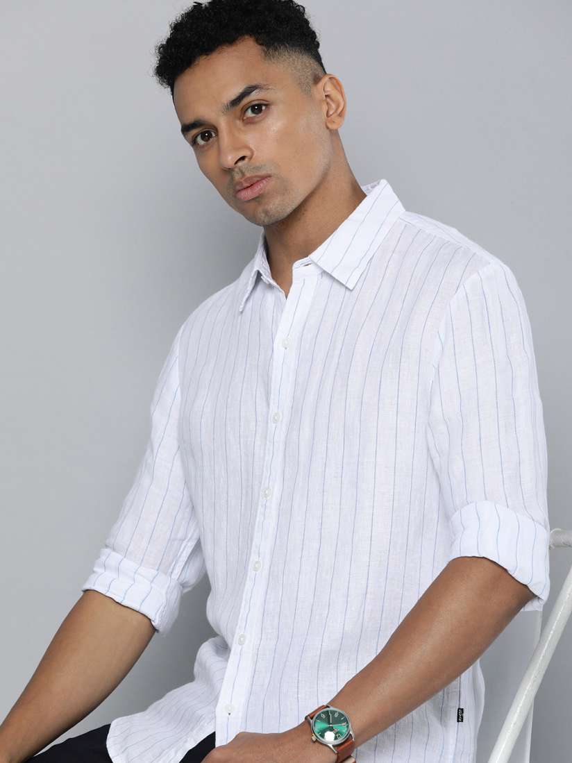 Buy Levis Pure Linen Slim Fit Striped Casual Shirt Shirts for Men 26297574 Myntra