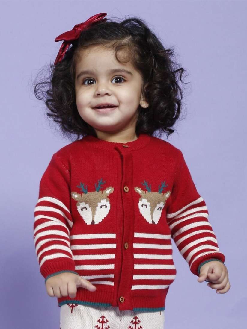 Red cotton cardigan sweater online
