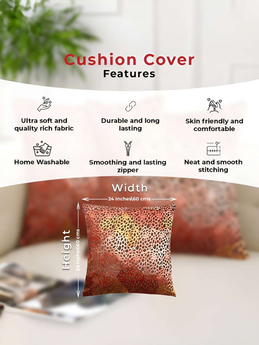 Square 24 Inch Pillow Covers Buy Tesmare Damask Brown Pieces