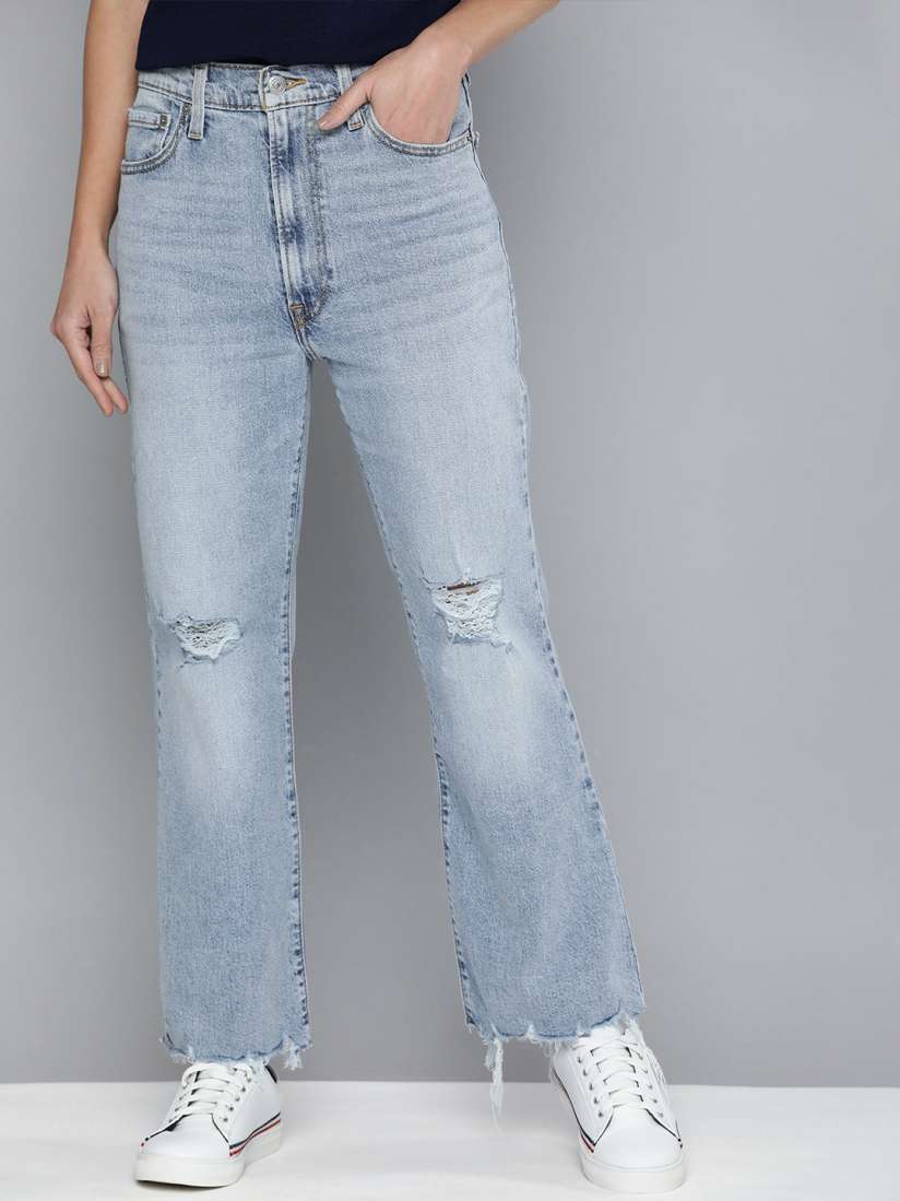 Buy Levis Women Bootcut High Rise Mildly Distressed Light Fade Stretchable Jeans Jeans for Women 26309466 Myntra