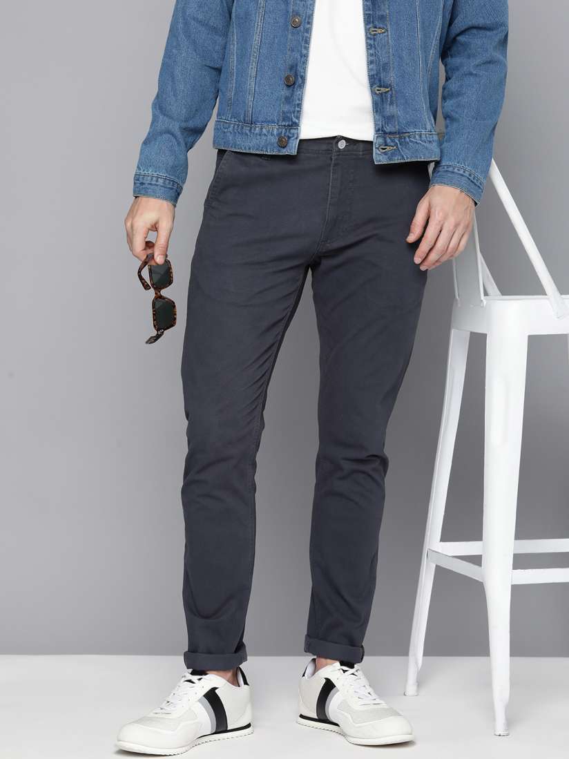 Buy Levis 512 Slim Tapered Fit Easy Wash Woven Flat Front Chinos Trousers for Men 26312840 Myntra