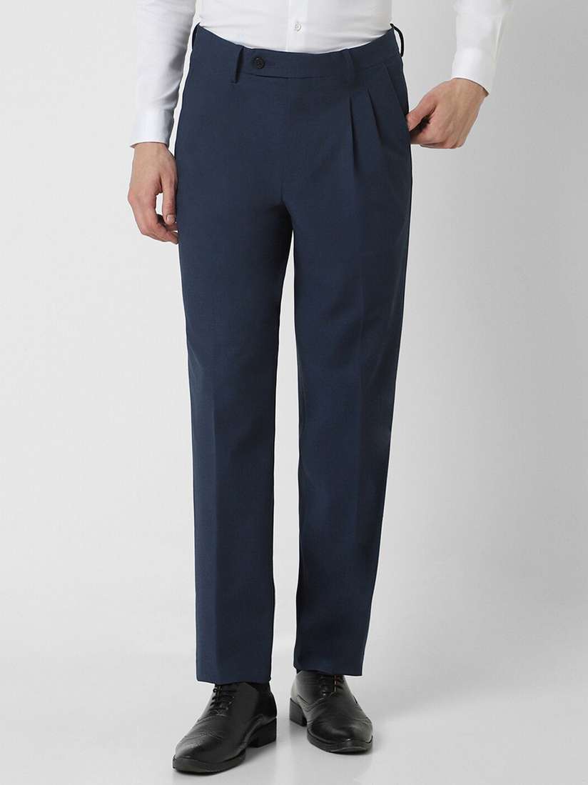 Buy Van Heusen Men Pleated Formal Trouser Trousers for Men