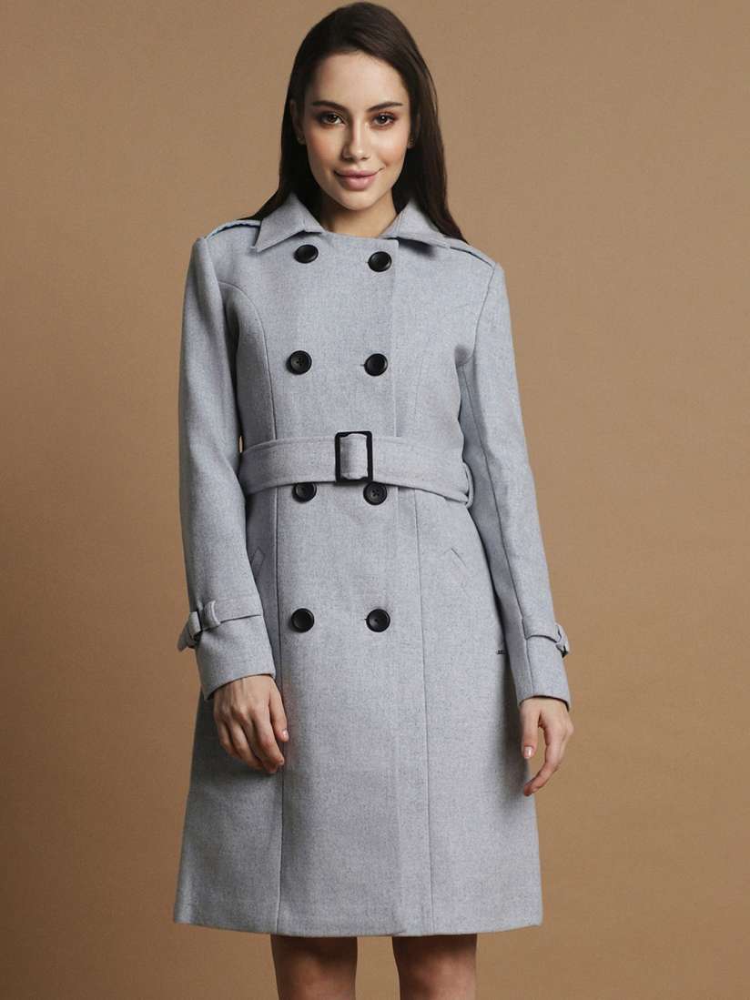 Buy Allen Solly Woman Spread Collar Pure Cotton Longline Jacket Jackets for Women 26324898 Myntra