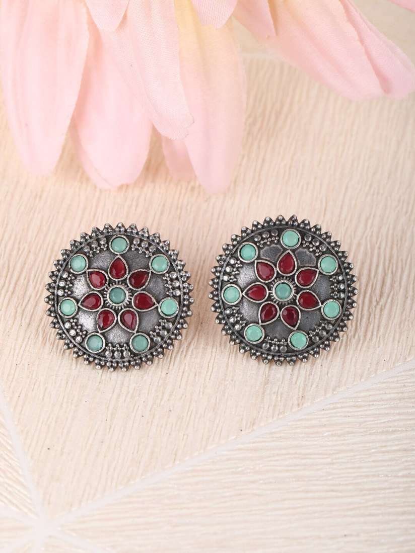 Myntra oxidised earrings on sale