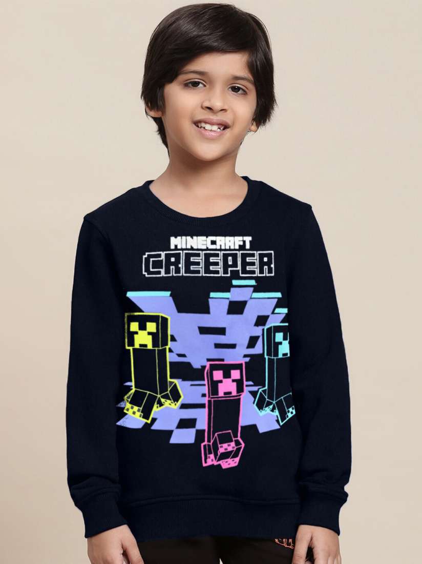 Kids minecraft sweatshirt clearance