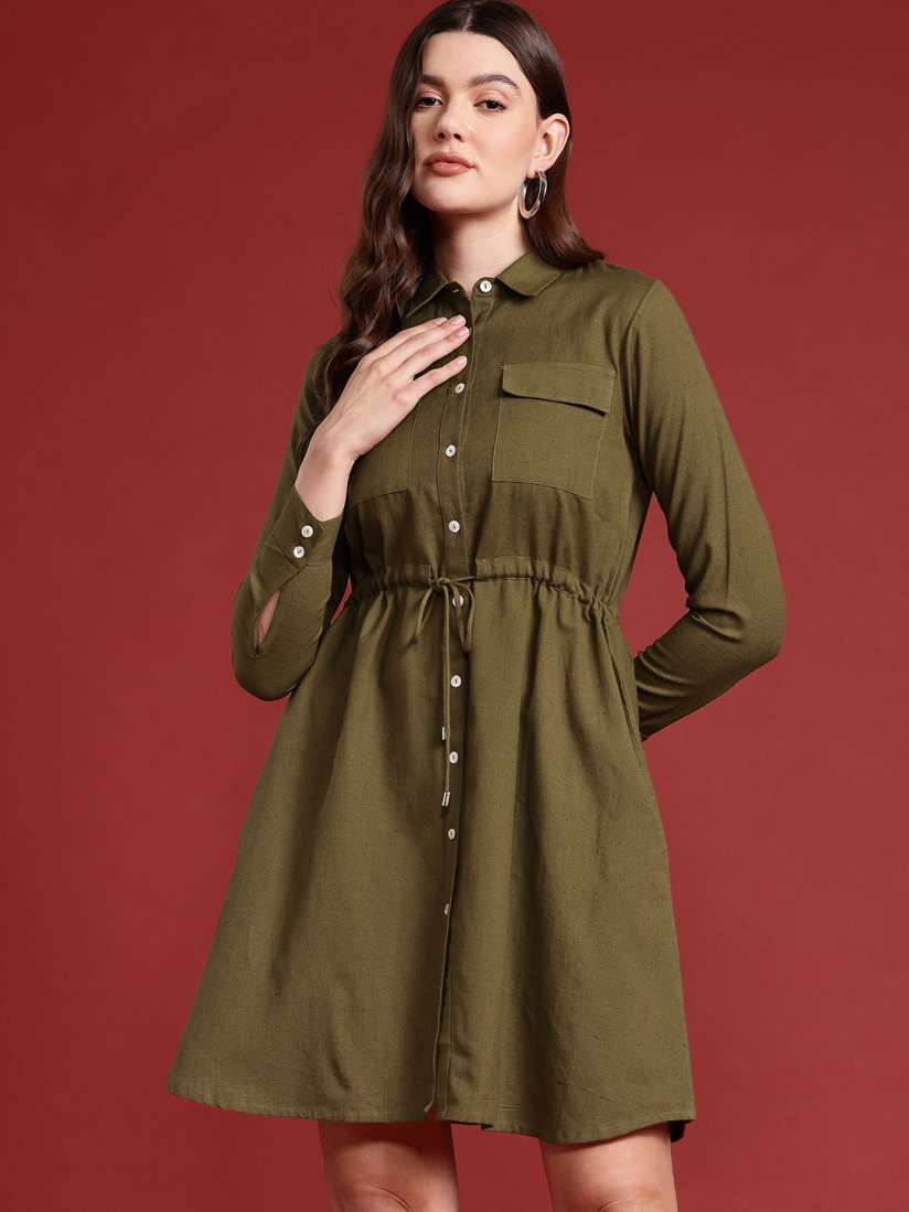 Shirt dresses myntra top