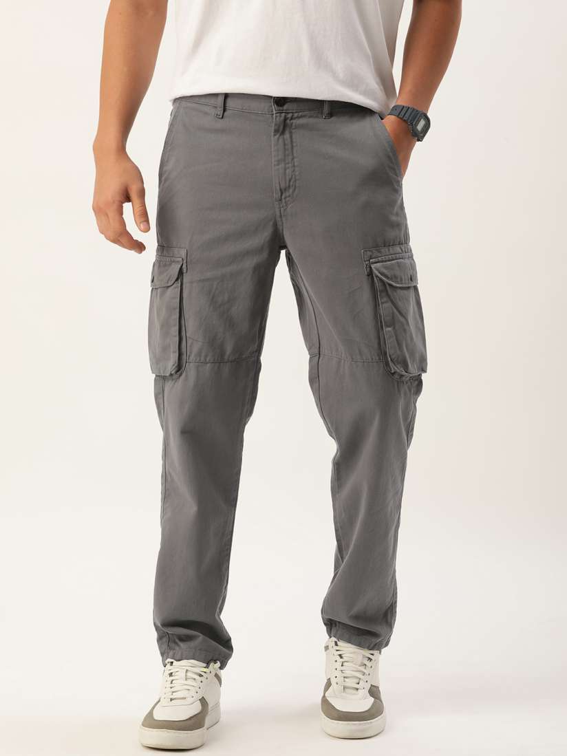Buy IVOC Men Solid Cotton Cargos Trousers Trousers for Men 26339960 Myntra