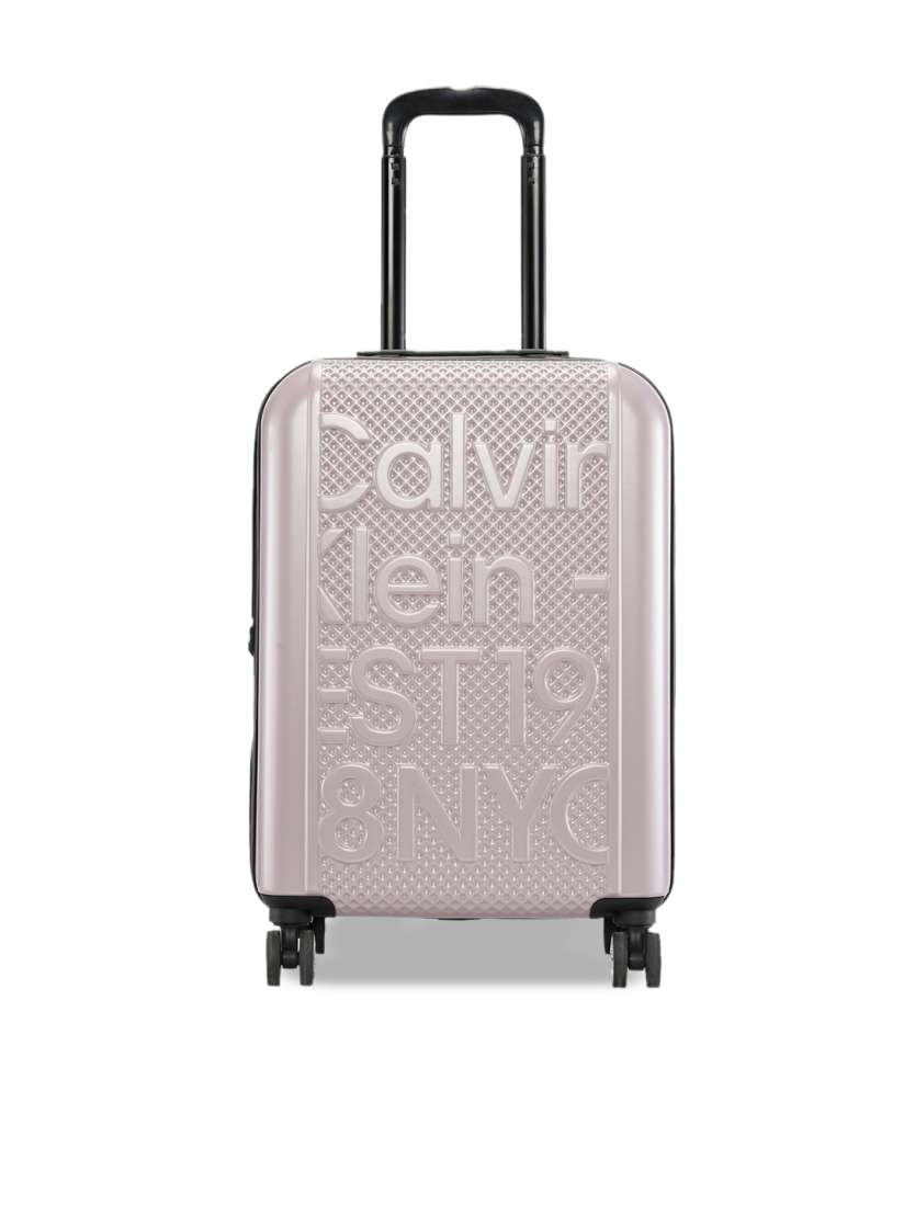 Buy Calvin Klein EST. IN NYC Textured Hard Sided Cabin Trolley Suitcase 50L Trolley Bag for Unisex 26343978 Myntra