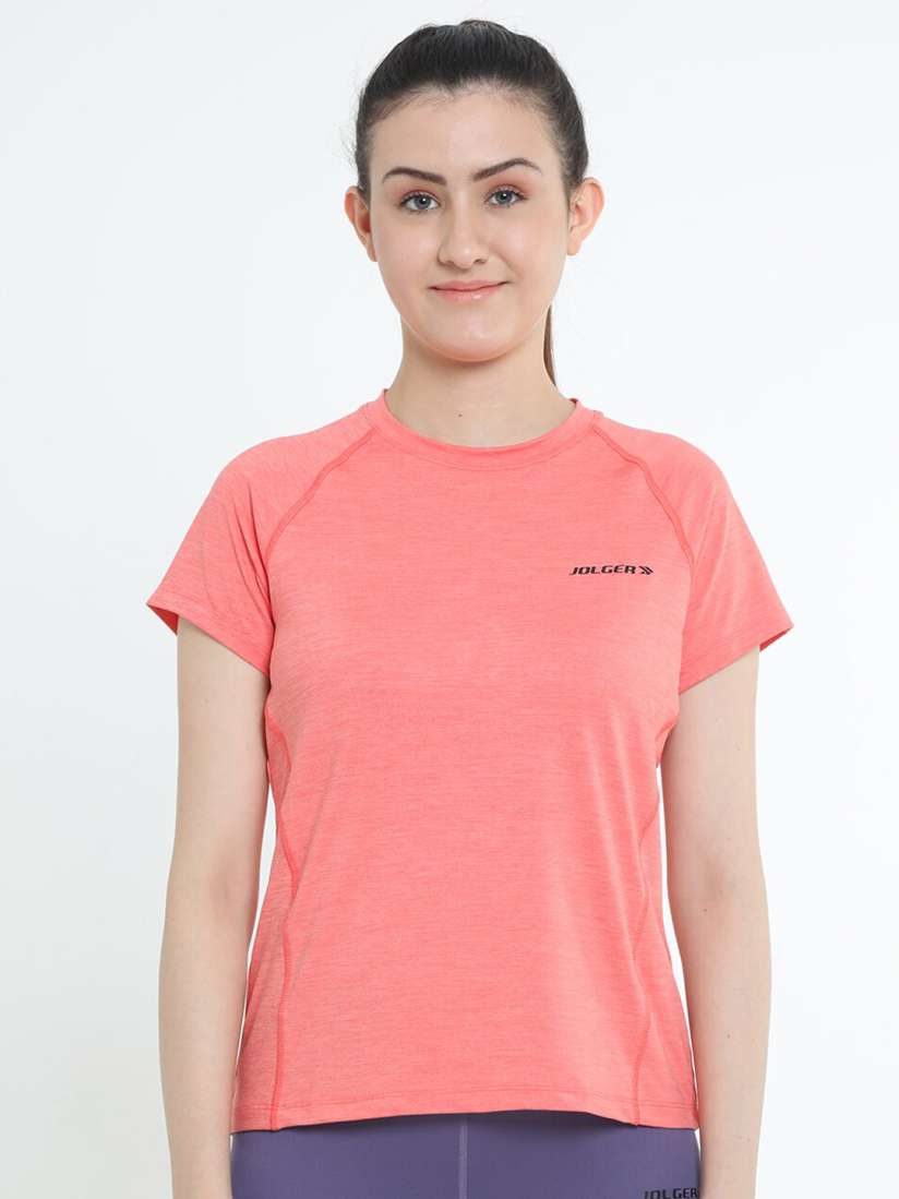 Buy JOLGER Quick Dry Round Neck Gym T Shirt Tops for Women 26344862 Myntra