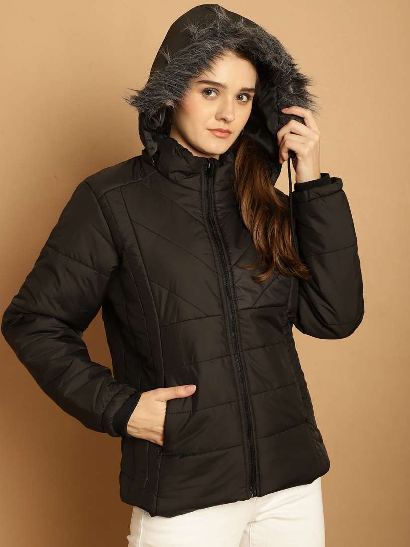 Buy WELL QUALITY Hooded Puffer Jacket Jackets for Women 26347570 Myntra