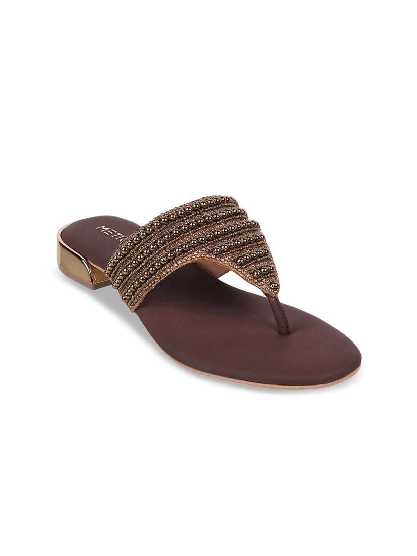 Buy Metro Ethnic Embellished Open Toe Flats Flats for Women 26354596 Myntra