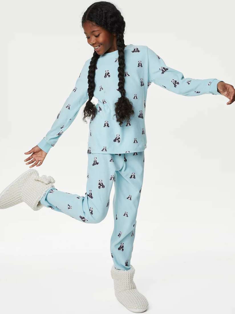 Buy Marks Spencer Girls Panda Conversational Printed Fleece T Shirt With Joggers Night suits for Girls 26358856 Myntra