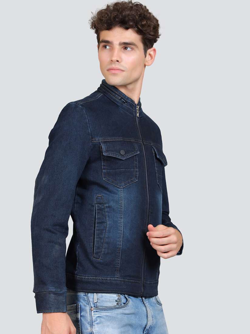 Buy YOUNG CLUB CLASSIC Stand Collar Denim Jacket Jackets for Men 26374042 Myntra