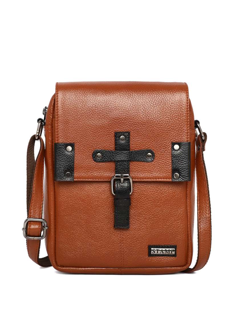 Buy Stamp Leather Sling Bag Handbags for Unisex 26375100 Myntra