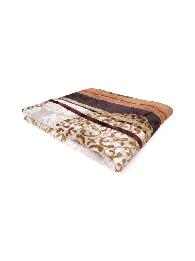 Buy dulce vida Brown Floral AC Room 233 GSM Single Bed Blanket Blankets Quilts and Dohars for Unisex 26398386 Myntra