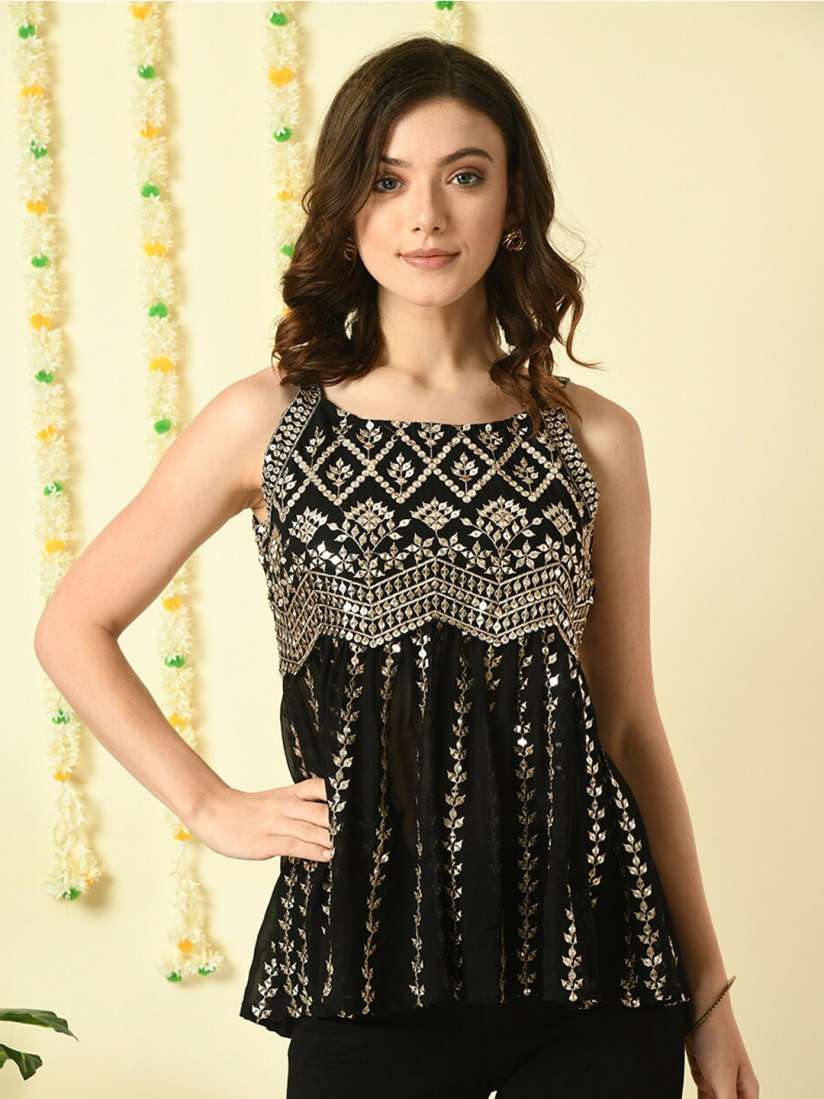 Ethnic sleeveless tops 2025