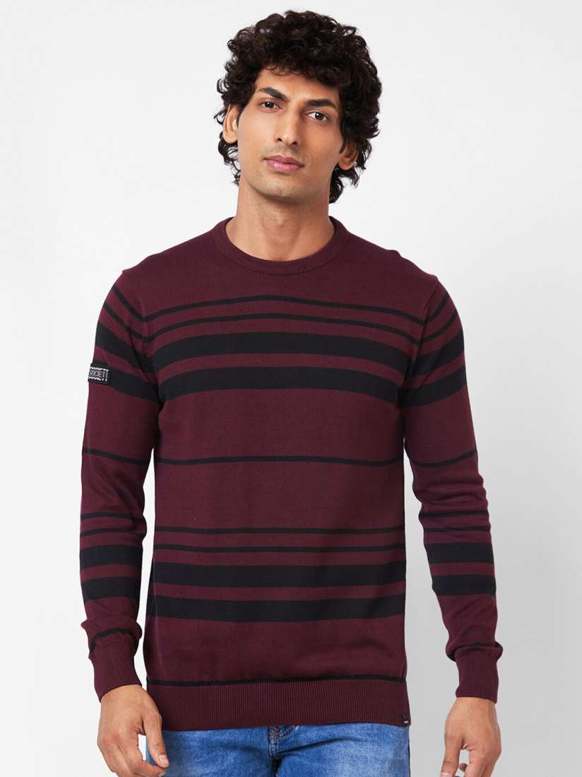 Striped ribbed sweater 2025