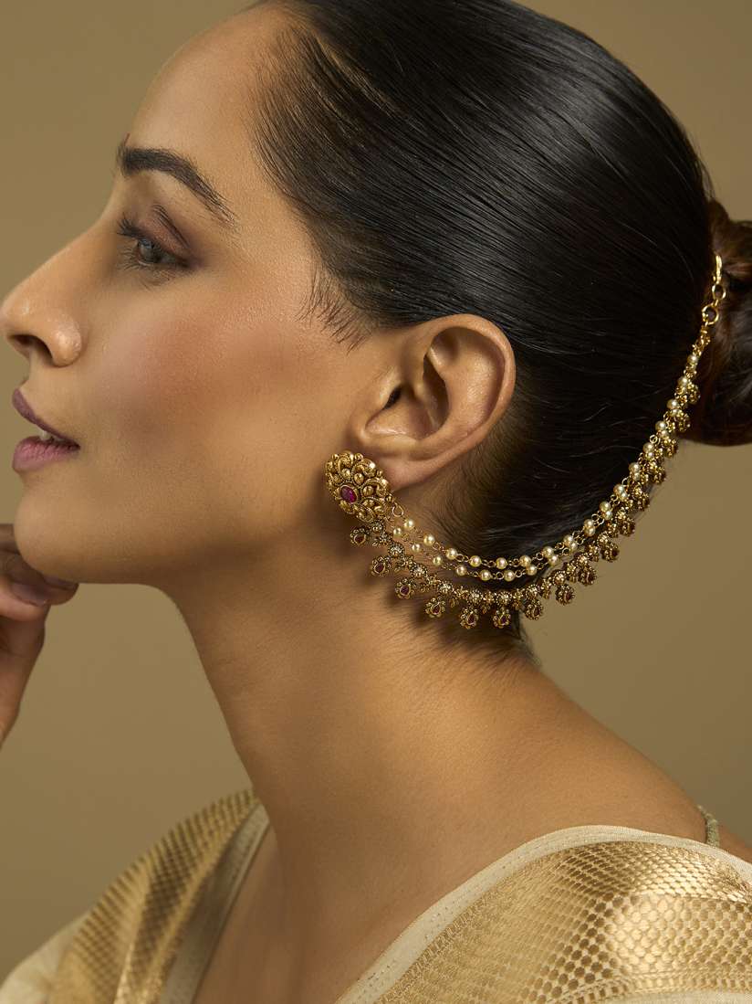 Buy Kushal s Fashion Jewellery Gold Plated Ethnic Antique Matil Hair Accessory for Women 26406350 Myntra