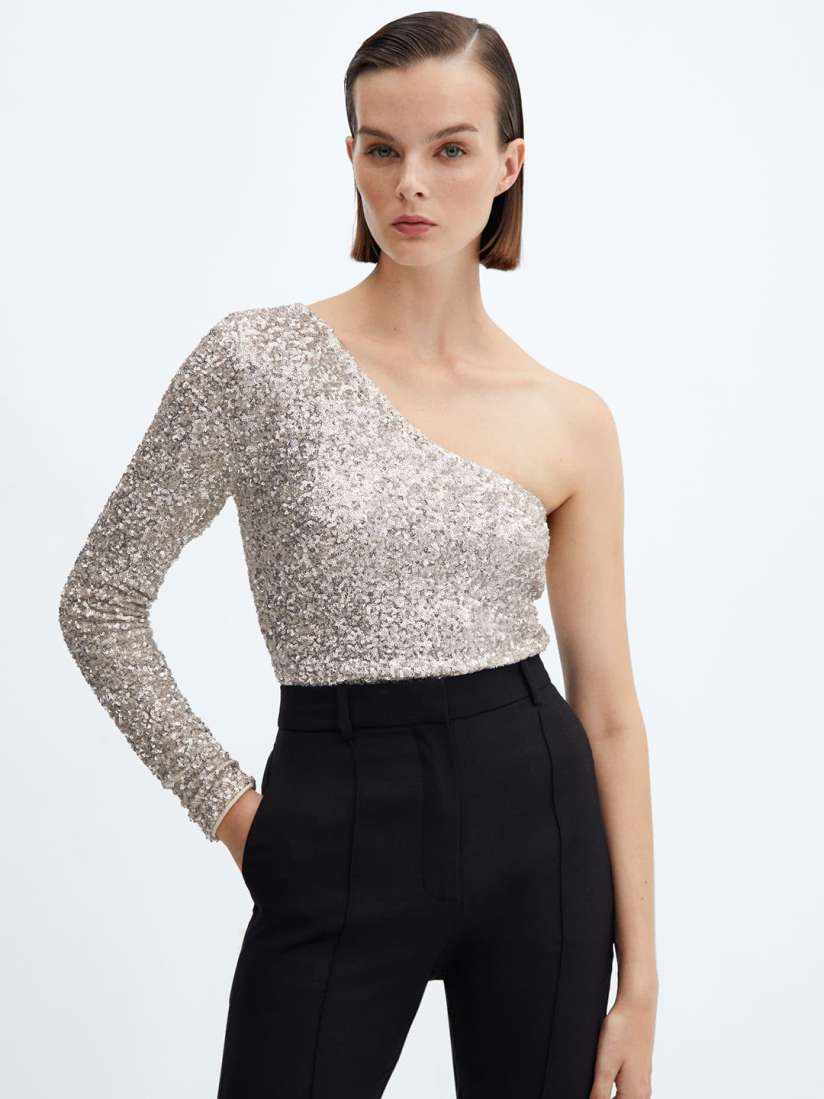 Buy MANGO Embellished One Shoulder Top Tops for Women 26411660 Myntra
