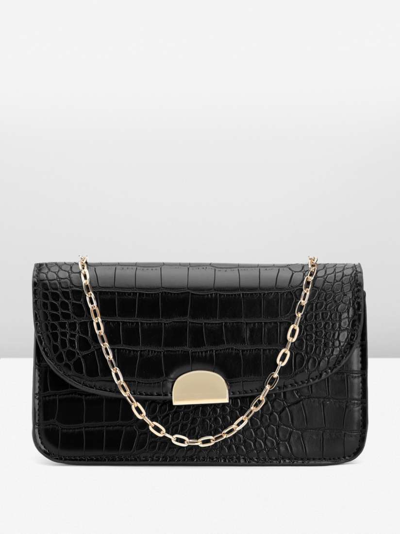 Buy MANGO Croc Textured Structured Sling Bag Handbags for Women 26411720 Myntra