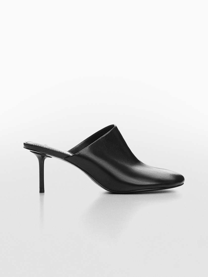 Buy MANGO Women Leather Slim Heeled Mules Heels for Women 26411792 Myntra