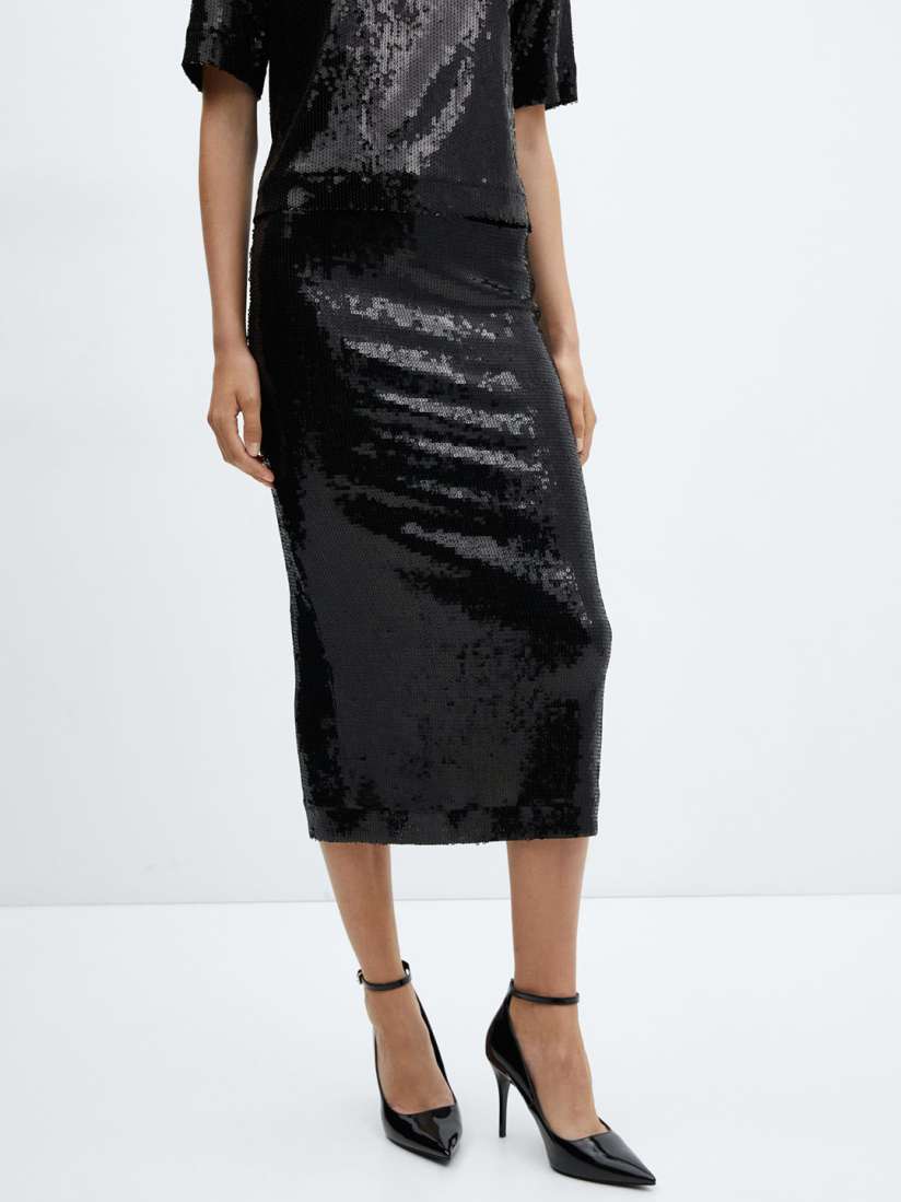 Buy MANGO Women Sequined Straight Midi Skirt Skirts for Women 26411802 Myntra