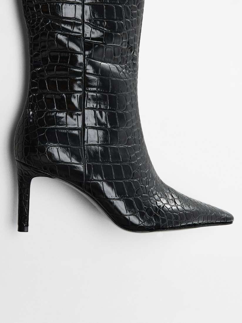 Mango croc boots outlet