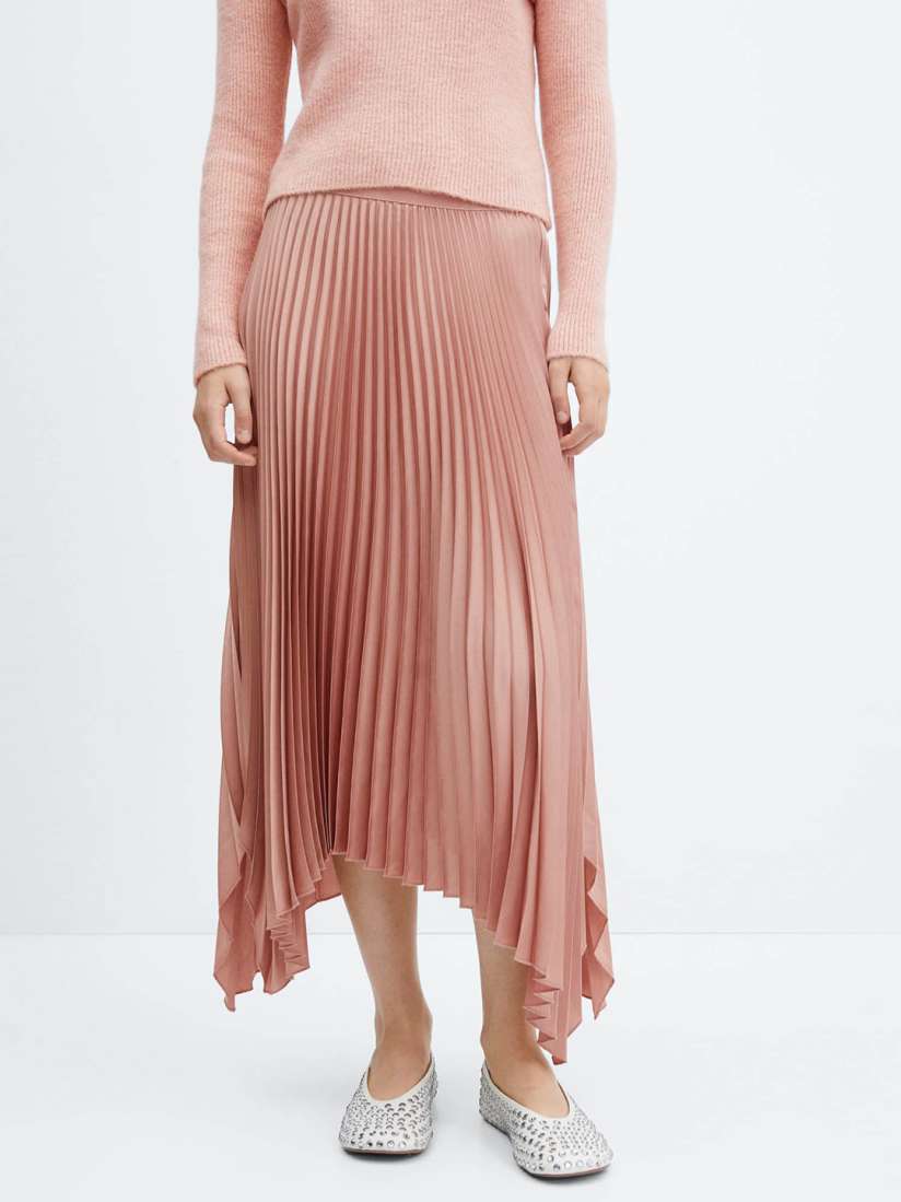 Buy MANGO Accordion Pleated Asymmetric Midi Skirt Skirts for Women 26412090 Myntra